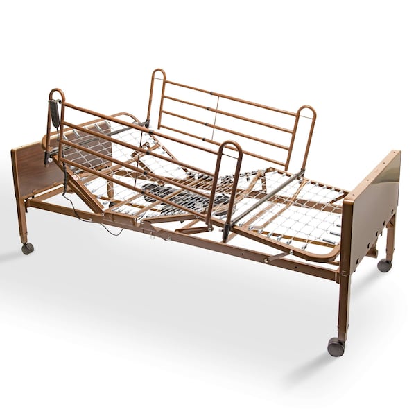 Proheal Fully-Electric Adjustable Homecare Bed, Spring Deck and Full Rails PH-PMFEBFR-T - main